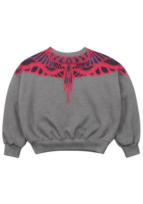 Felpa bambina grigia in cotone MARCELO BURLON | GSW117GRIGIO