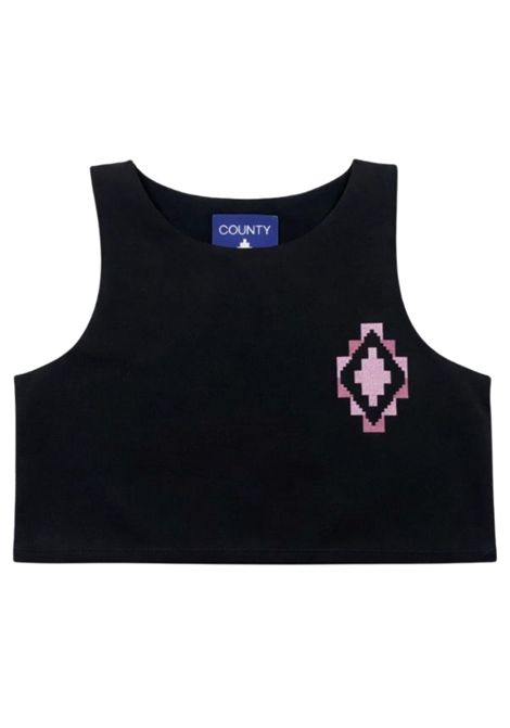 Top bambina nero in cotone MARCELO BURLON | GTA105NERO