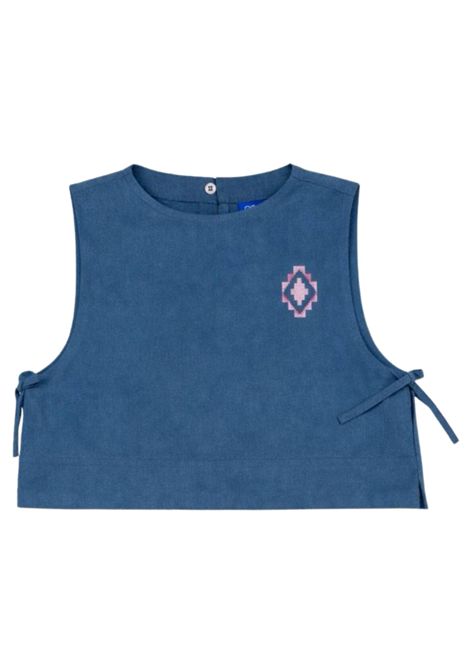 Top bambina in cotone denim MARCELO BURLON | GTA106DENIM