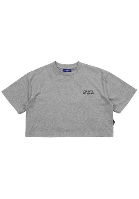 Girls' grey cotton T-shirt MARCELO BURLON | GTH066GRIGIO