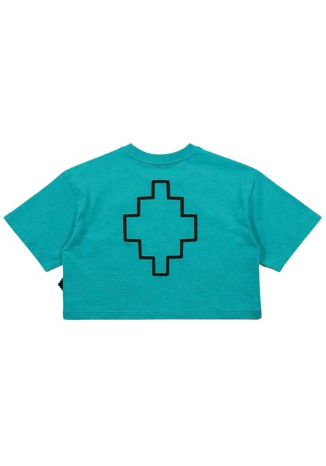 Aqua green cotton T-shirt for girls MARCELO BURLON | GTH066VERDE ACQUA