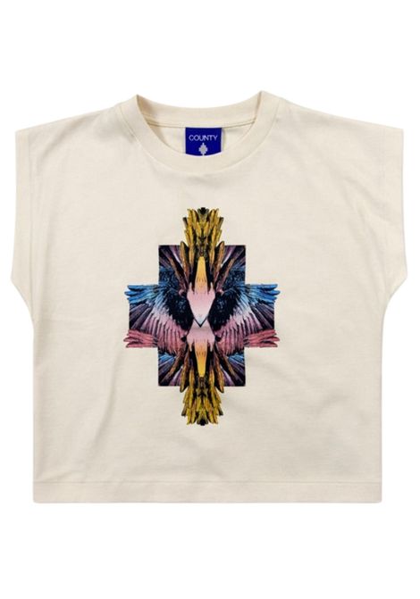 T-shirt bambina bianca in cotone MARCELO BURLON | GTH070BIANCO