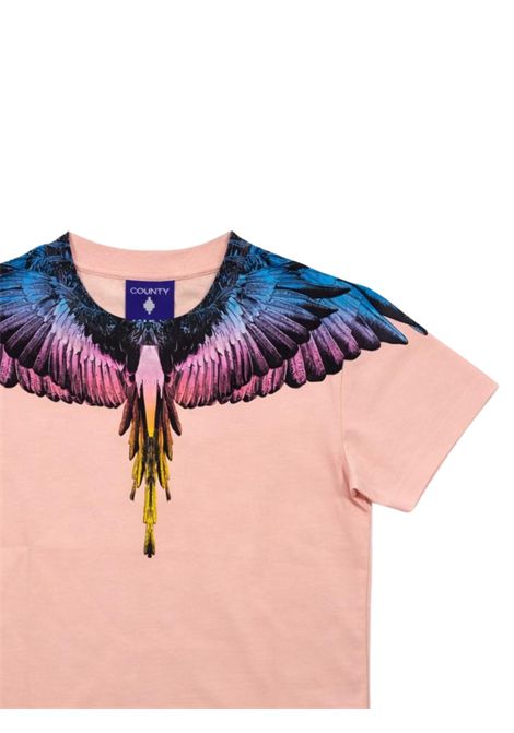 Pink cotton T-shirt for girls MARCELO BURLON | GTH071ROSA
