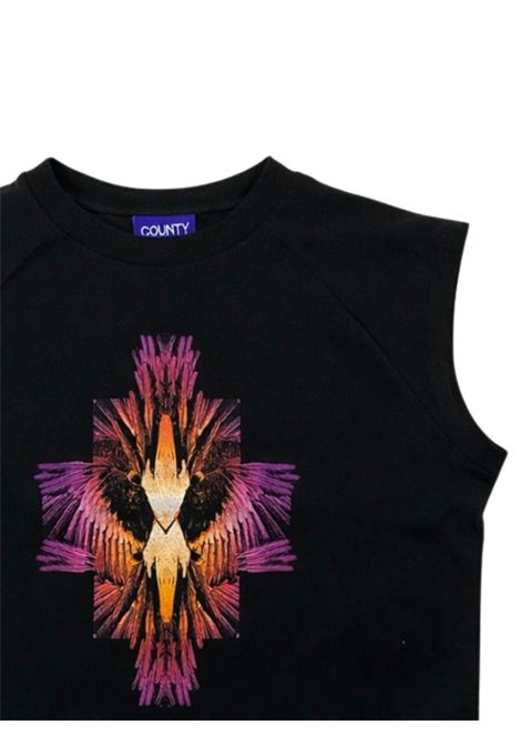 T-shirt bambina nera in cotone MARCELO BURLON | GTH086NERO