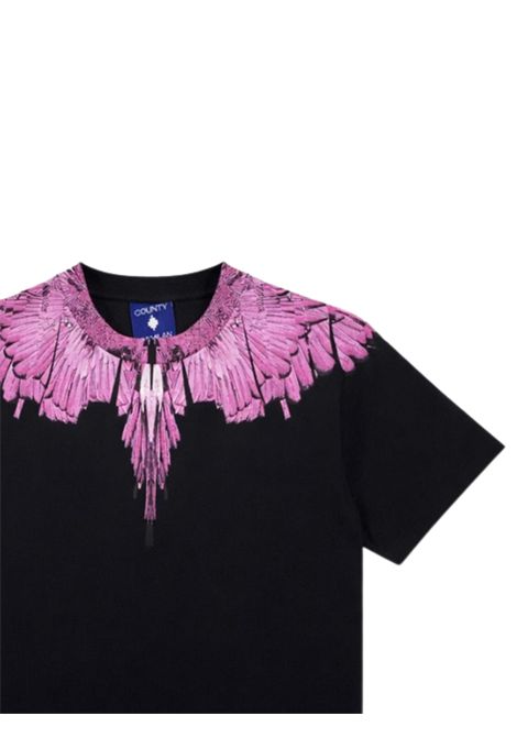 Black cotton T-shirt for girls MARCELO BURLON | GTH100NERO