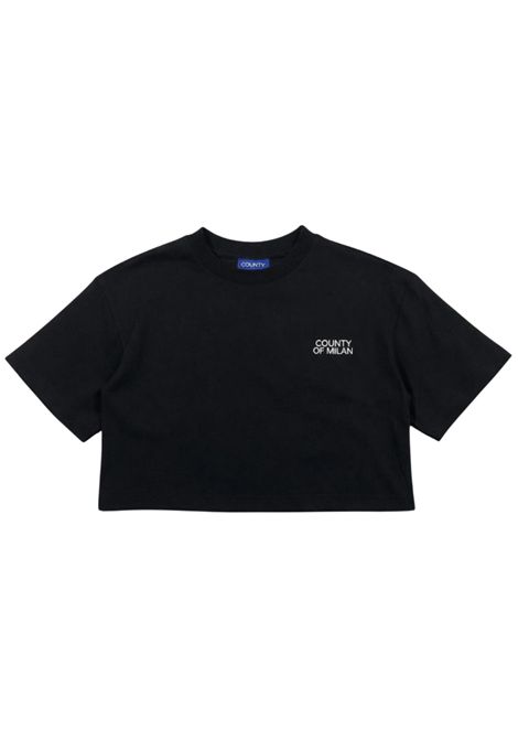 Black cotton T-shirt for girls MARCELO BURLON | GTH109NERO