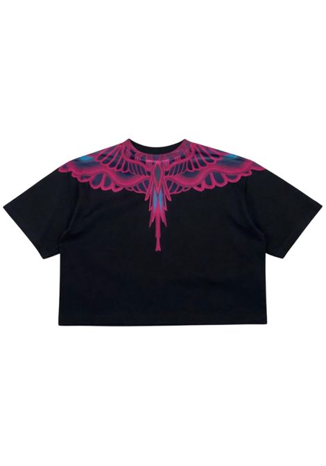 Black cotton T-shirt for girls MARCELO BURLON | GTH113NERO