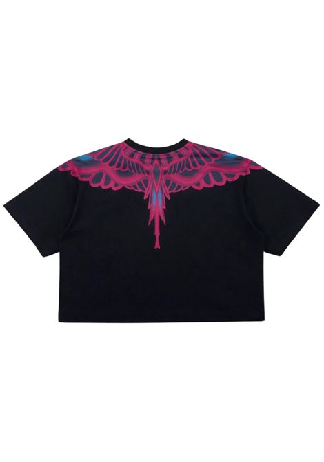 Black cotton T-shirt for girls MARCELO BURLON | GTH113NERO