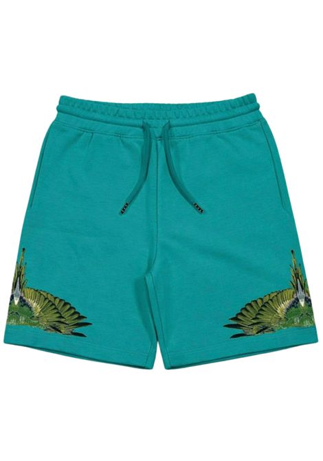 Bermuda bambino verde acqua in cotone MARCELO BURLON | MJBBE020VERDE ACQUA