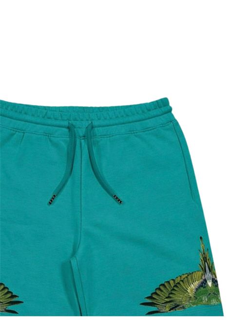 Bermuda bambino verde acqua in cotone MARCELO BURLON | MJBBE020VERDE ACQUA