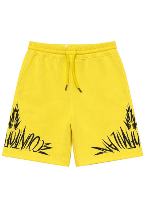 Bermuda bambino giallo in cotone MARCELO BURLON | MJBBE025GIALLO
