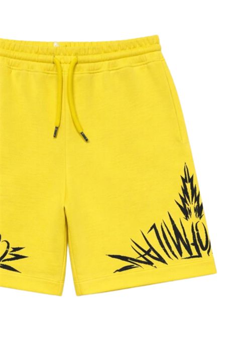 Bermuda bambino giallo in cotone MARCELO BURLON | MJBBE025GIALLO