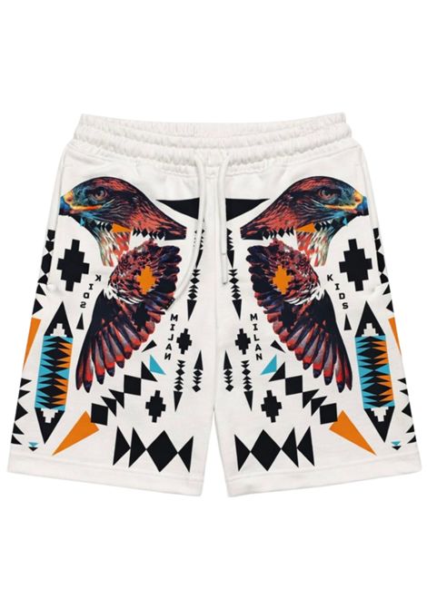 Bermuda bambino bianco in cotone MARCELO BURLON | MJBBE042BIANCO