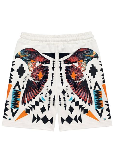Bermuda bambino bianco in cotone MARCELO BURLON | MJBBE042BIANCO