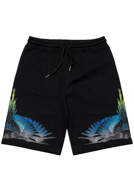 Bermuda bambino nero in cotone MARCELO BURLON | S6CMJBBE016NERO