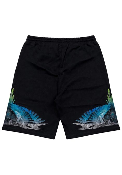 Bermuda bambino nero in cotone MARCELO BURLON | S6CMJBBE016NERO