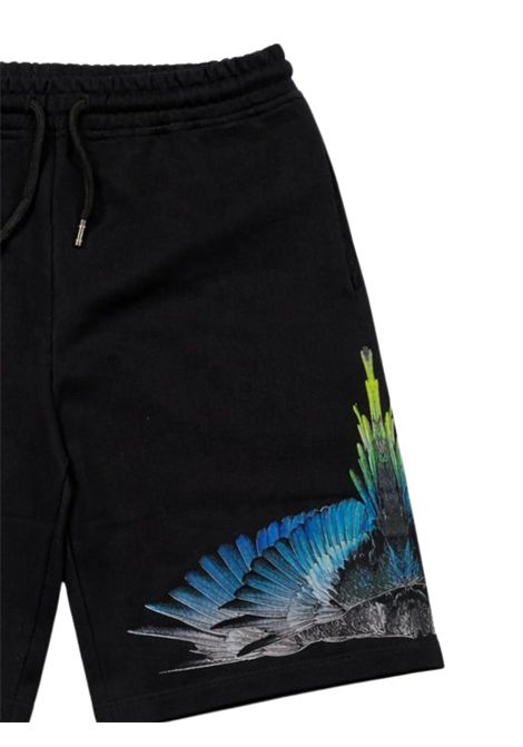 Bermuda bambino nero in cotone MARCELO BURLON | S6CMJBBE016NERO