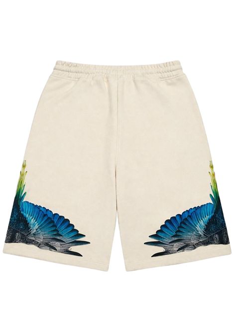 Bermuda bambino panna in cotone MARCELO BURLON | S6CMJBBE016PANNA