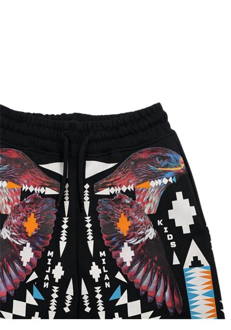 Bermuda bambino nero in cotone MARCELO BURLON | S6CMJBBE042NERO