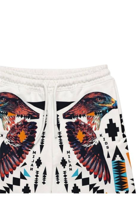 Bermuda bambino panna in cotone MARCELO BURLON | S6CMJBBE042PANNA