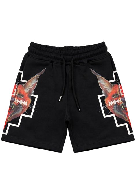 Bermuda bambino nero in cotone MARCELO BURLON | S6CMJBBE051NERO
