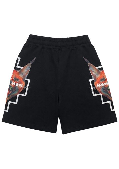 Bermuda bambino nero in cotone MARCELO BURLON | S6CMJBBE051NERO