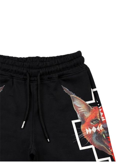 Bermuda bambino nero in cotone MARCELO BURLON | S6CMJBBE051NERO