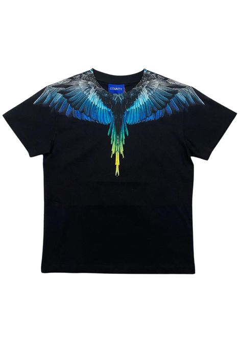 T-shirt bambino nera in cotone MARCELO BURLON | S6CMJBTH017NERO