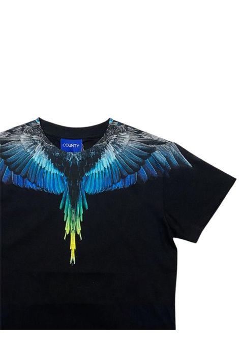 T-shirt bambino nera in cotone MARCELO BURLON | S6CMJBTH017NERO