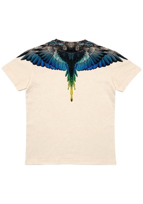 T-shirt bambino panna in cotone MARCELO BURLON | S6CMJBTH017PANNA