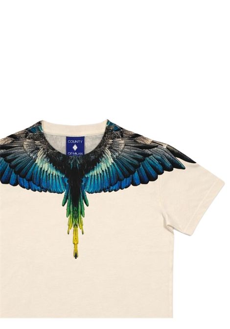 T-shirt bambino panna in cotone MARCELO BURLON | S6CMJBTH017PANNA