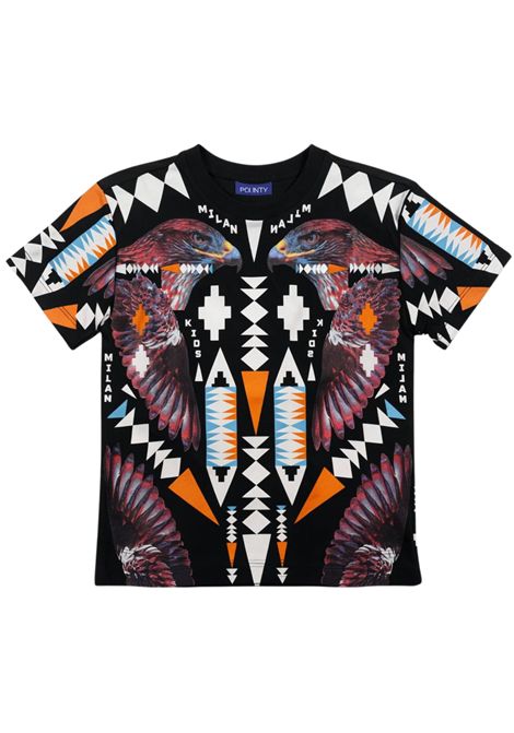 T-shirt bambino nero in cotone MARCELO BURLON | S6CMJBTH043NERO