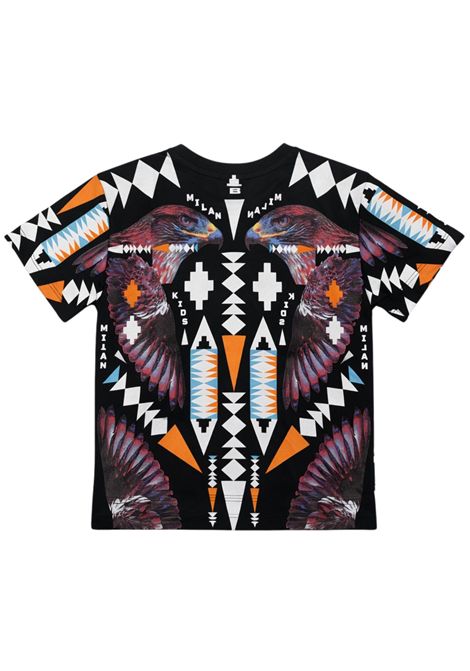 T-shirt bambino nero in cotone MARCELO BURLON | S6CMJBTH043NERO