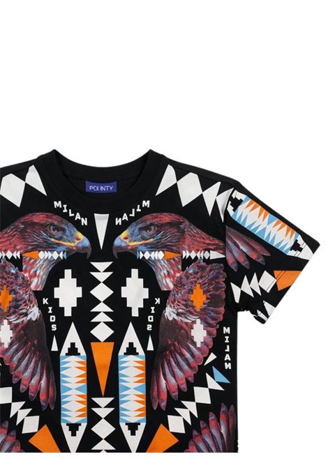 T-shirt bambino nero in cotone MARCELO BURLON | S6CMJBTH043NERO