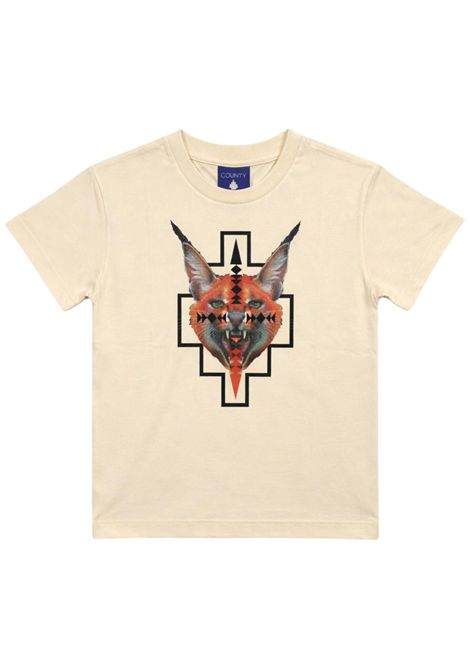 T-shirt bambino panna in cotone MARCELO BURLON | S6CMJBTH052PANNA