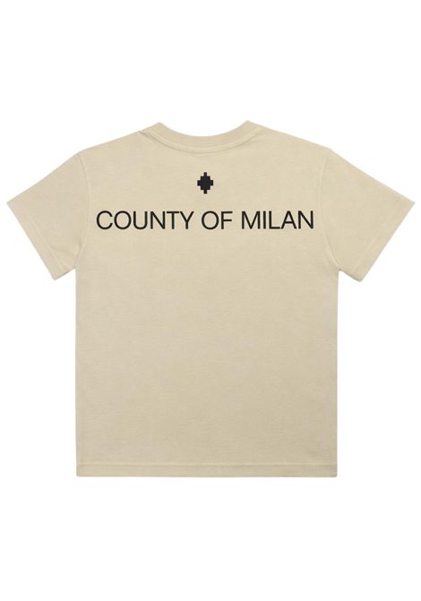 T-shirt bambino panna in cotone MARCELO BURLON | S6CMJBTH052PANNA