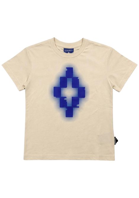 T-shirt bambino panna in cotone MARCELO BURLON | S6CMJBTH056PANNA