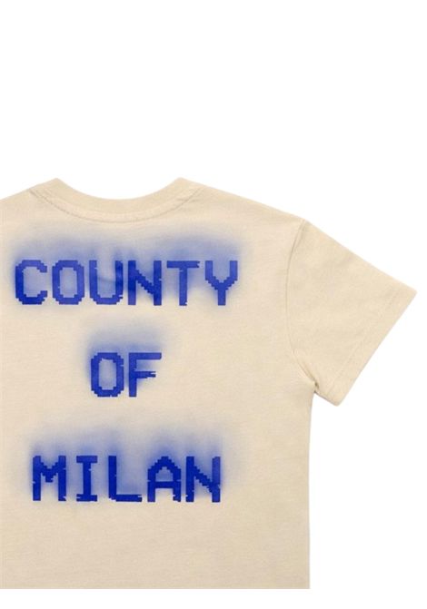 T-shirt bambino panna in cotone MARCELO BURLON | S6CMJBTH056PANNA