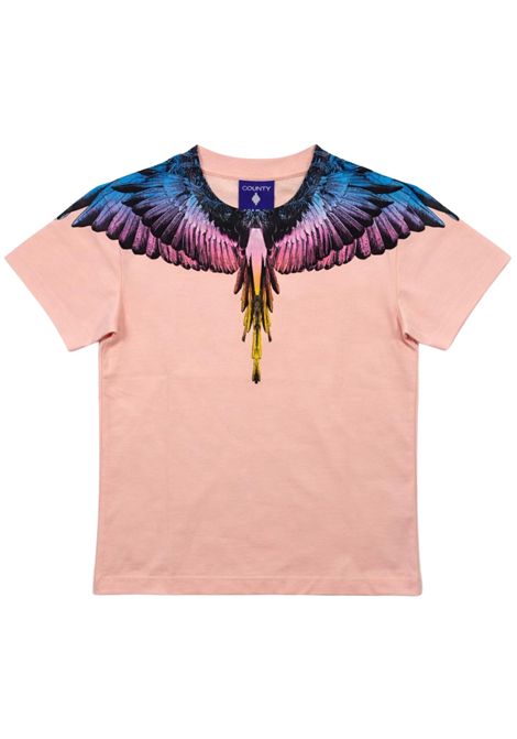 T-shirt bambina rosa in cotone MARCELO BURLON | S6CMJGTH071ROSA