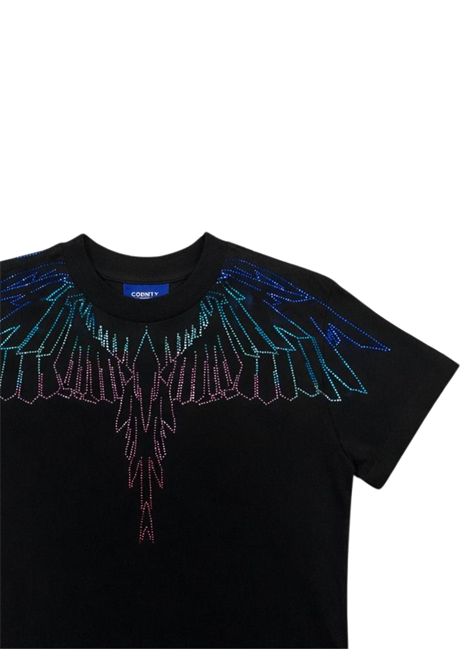T-shirt bambina nera in cotone MARCELO BURLON | S6CMJGTH110NERO