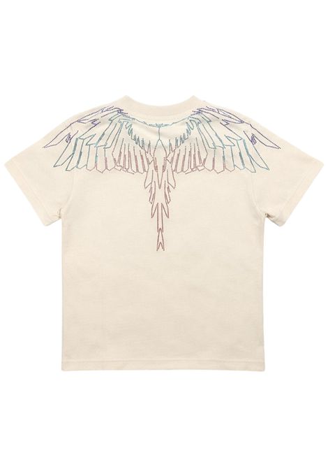 T-shirt bambina panna in cotone MARCELO BURLON | S6CMJGTH110PANNA