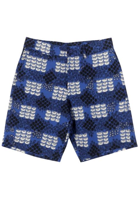 Shorts bambina blu in cotone MARNI | 34CPC52/FIBLU