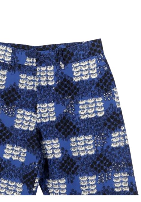 Shorts bambina blu in cotone MARNI | 34CPC52/FIBLU