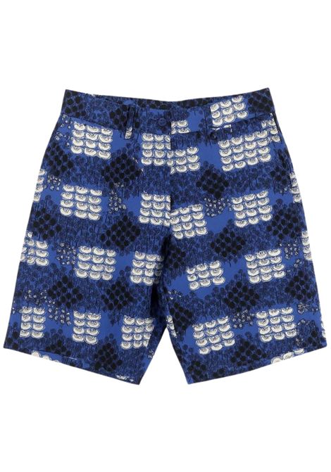 Shorts bambina blu in cotone MARNI | 34CPC52/FIBLU