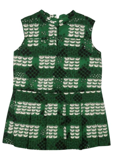 Blusa bambina verde in cotone MARNI | 34CTO63/FIVERDE