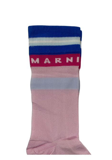 Calzini bambina rosa/blu MARNI | MZ31F/DELROSA