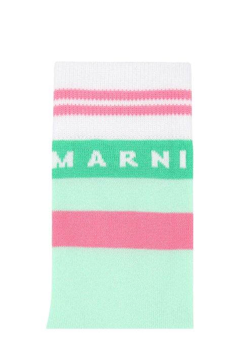 Calzini bambina verde/rosa MARNI | MZ36F/DELVERDE