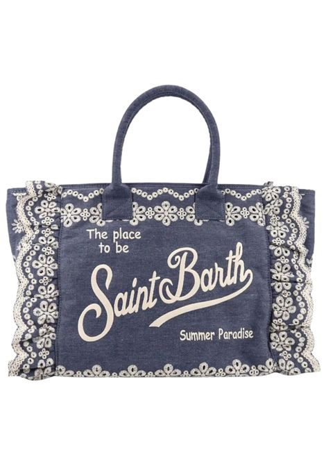 Borsa bambina vanity volant sangallo denim MC2 SAINT BARTH | 00485L/ANDENIM