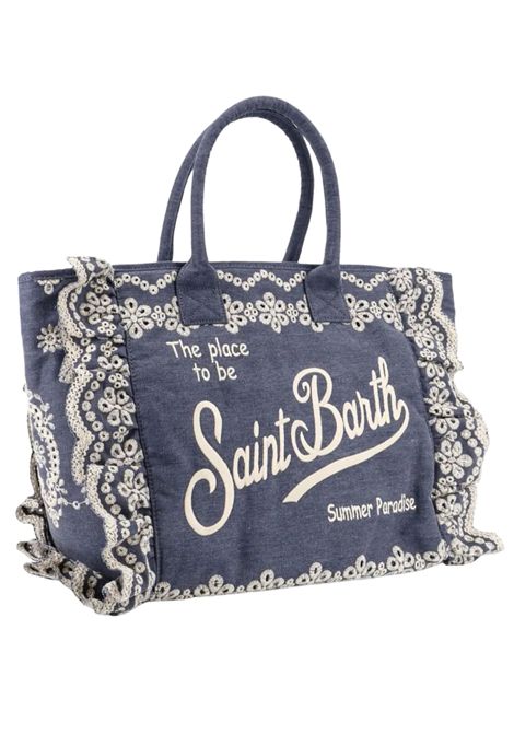 Borsa bambina vanity volant sangallo denim MC2 SAINT BARTH | 00485L/ANDENIM