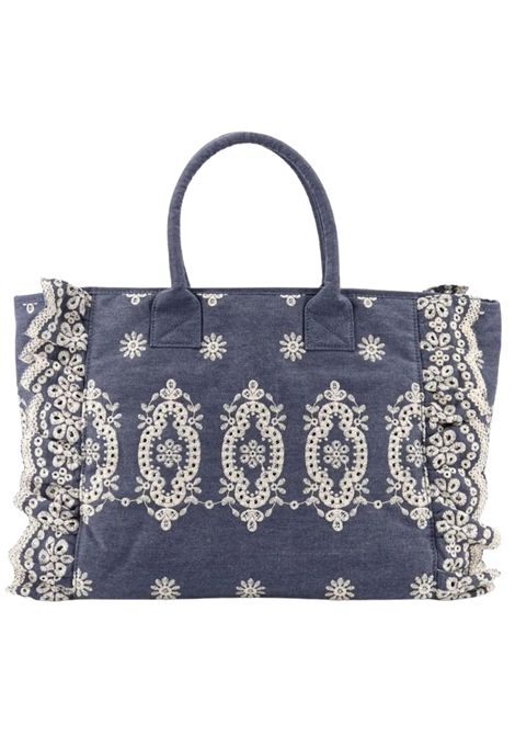 Borsa bambina vanity volant sangallo denim MC2 SAINT BARTH | 00485L/ANDENIM